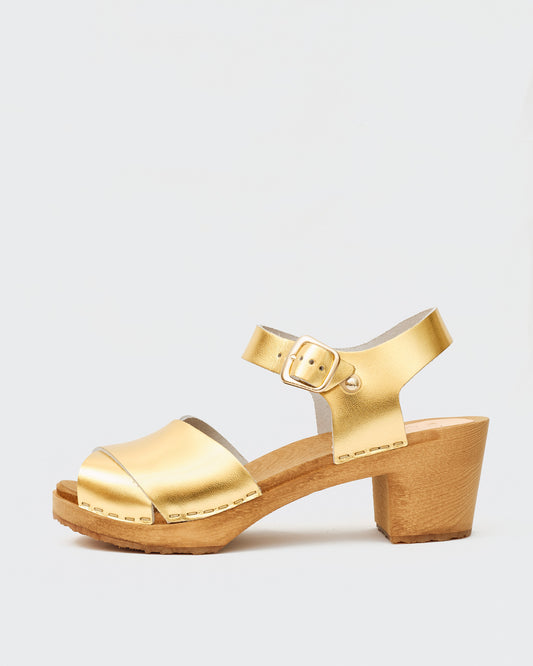 Gold Mid Dansare Clog