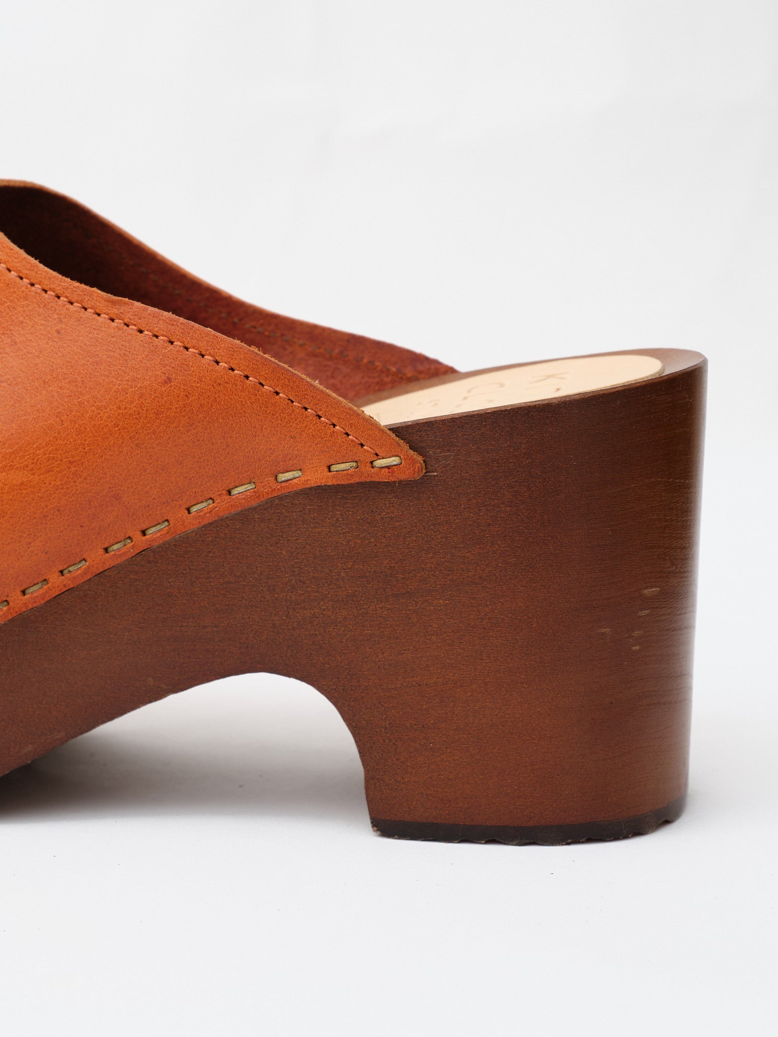 Peep toe clogs wooden on sale