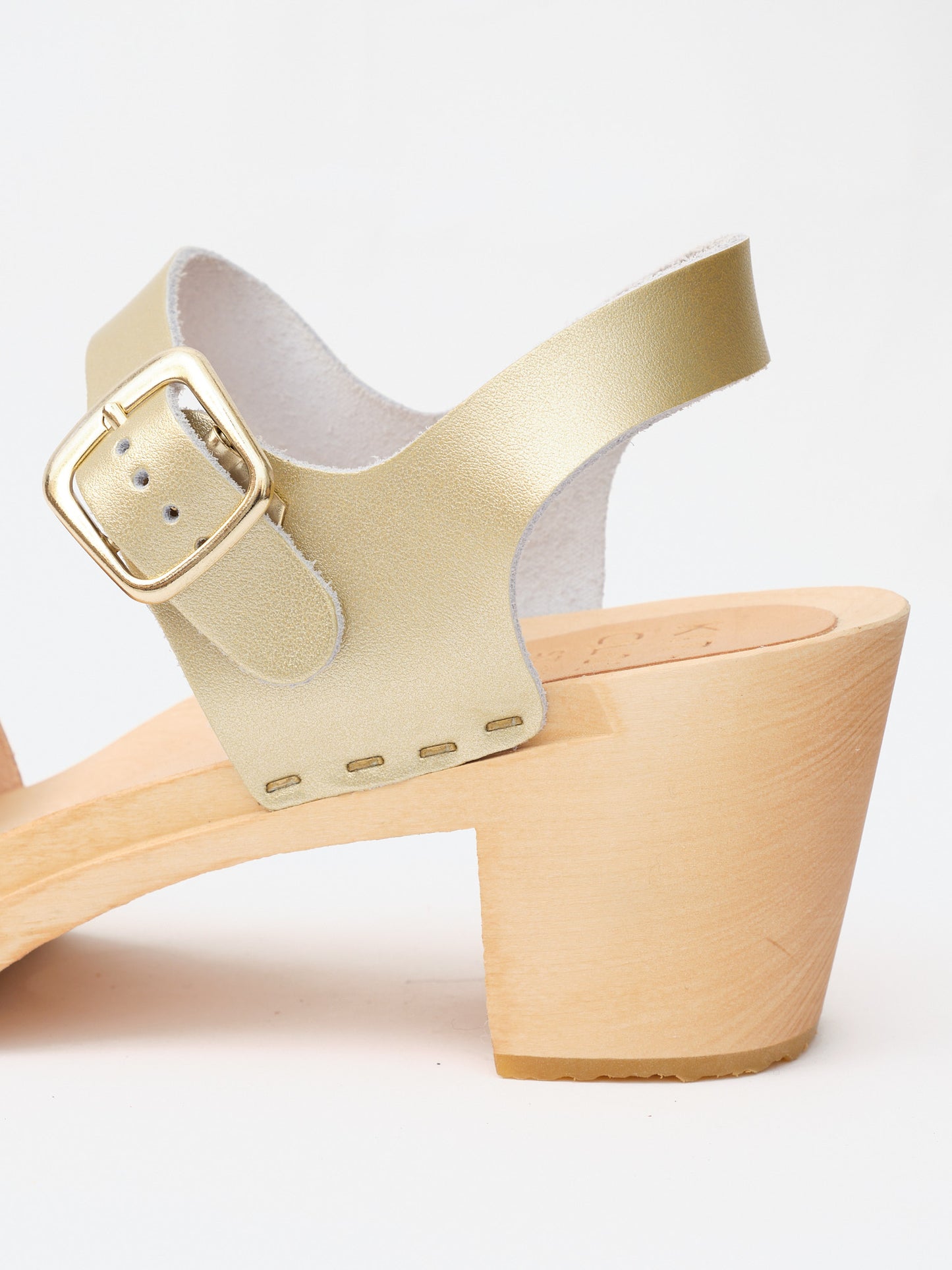 Natural + Champagne Two-Tone Mid Etta Clog